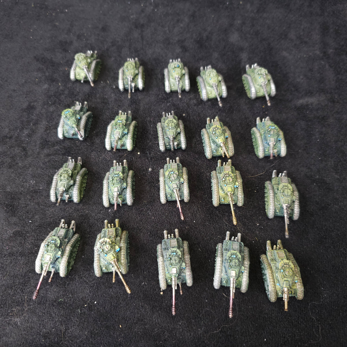 Painted Leman Russ Tank Squadron - full lot overview