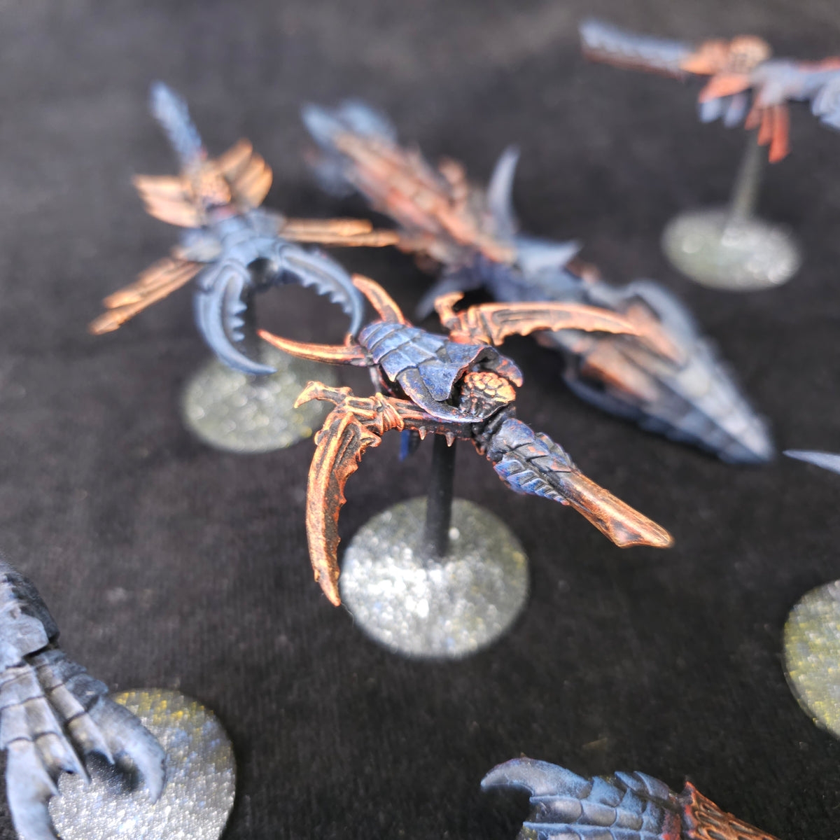 Blue and Brown Converted Tyranid Fleet - detail view 2