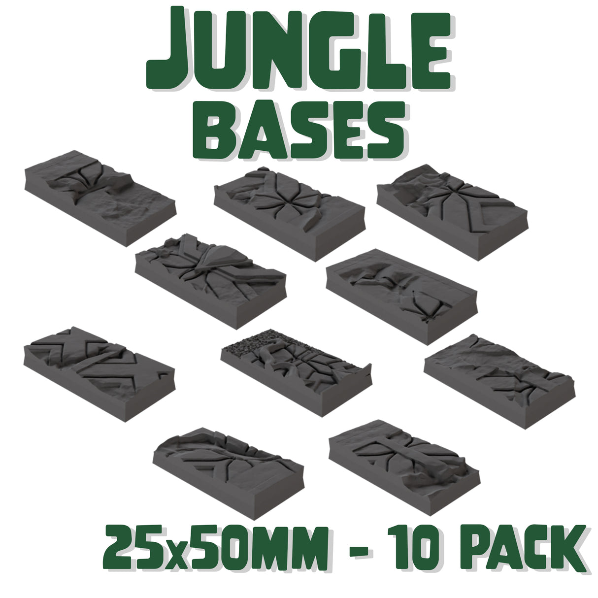25x50mm Jungle Square Bases (Set of 10)