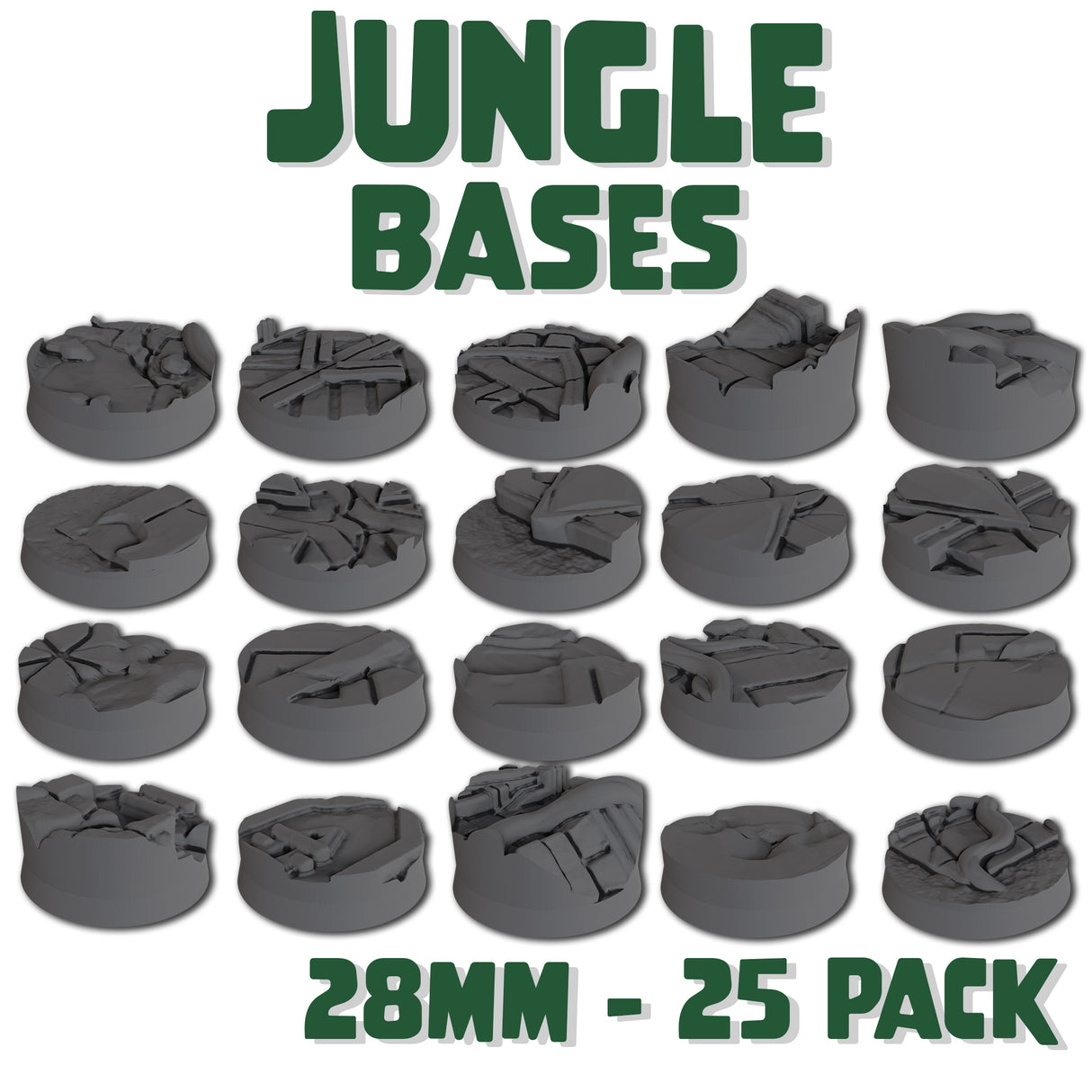 28.5mm Jungle Round Bases (Set of 25)