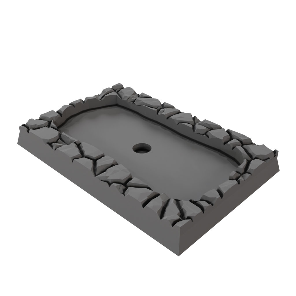 40x60mm square to 42x75mm oval Cobblestone - Rank and Flank Base Adapters