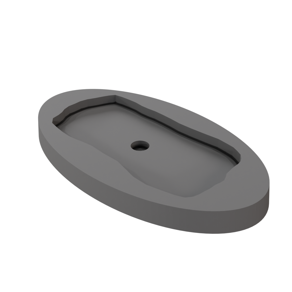 40x60mm square to 42x75mm oval Untextured - Rank and Flank Base Adapters