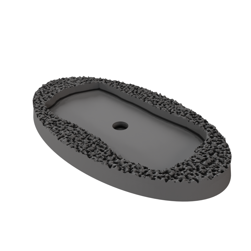 40x60mm square to 42x75mm oval Desert - Rank and Flank Base Adapters