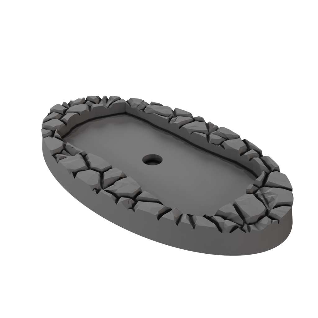 40x60mm square to 42x75mm oval Cobblestone - Rank and Flank Base Adapters