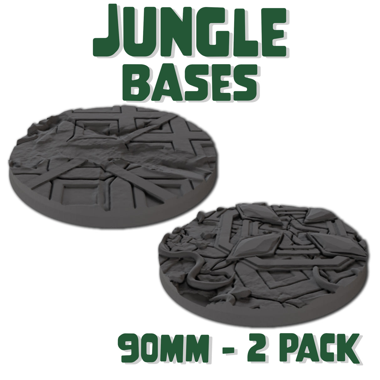 90mm Jungle Round Bases (Set of 2)