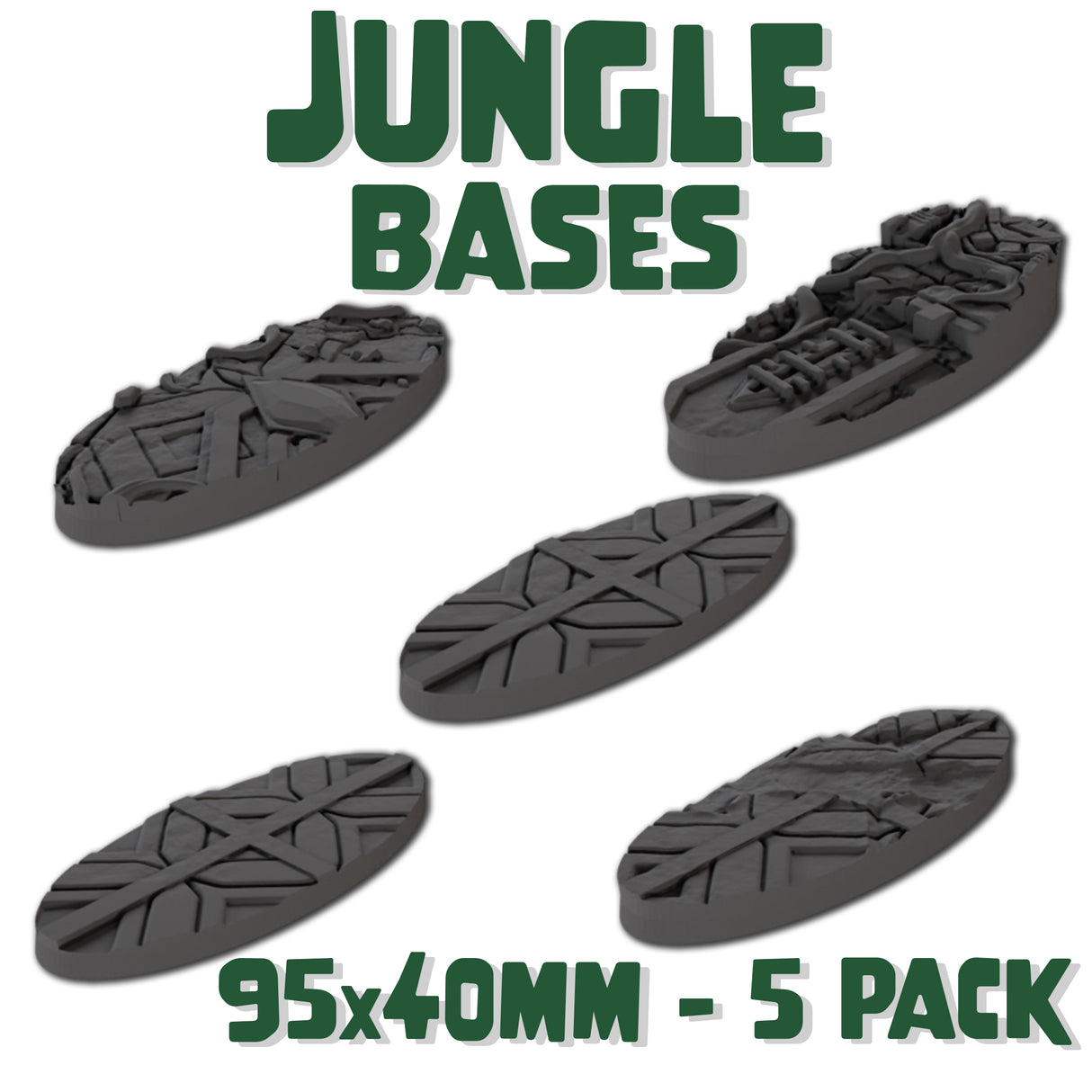95x40mm Jungle Ruins Round Bases (Set of 5)