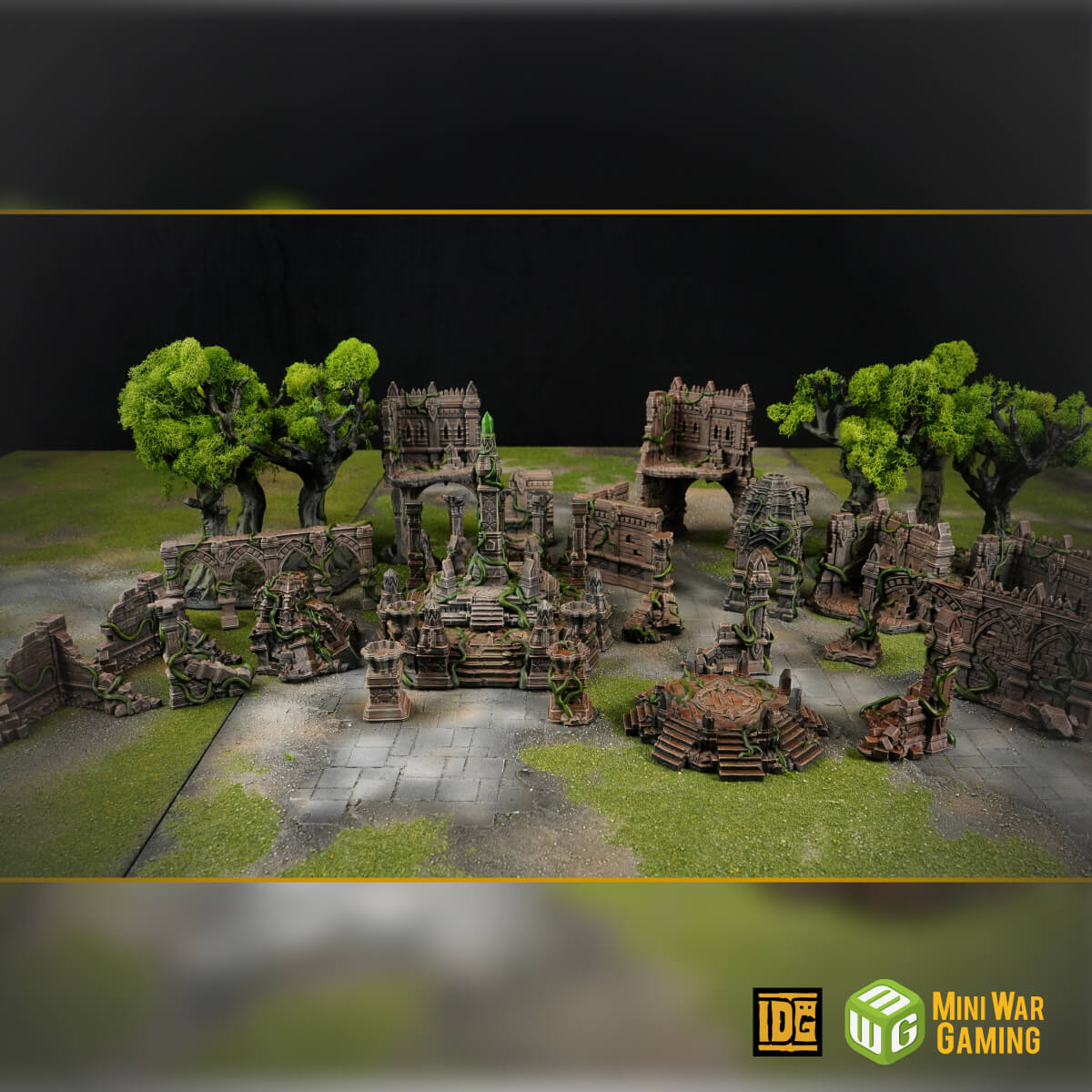 Complete Battlefield Set - Full Table Jungle Ruins Fantasy Terrain System