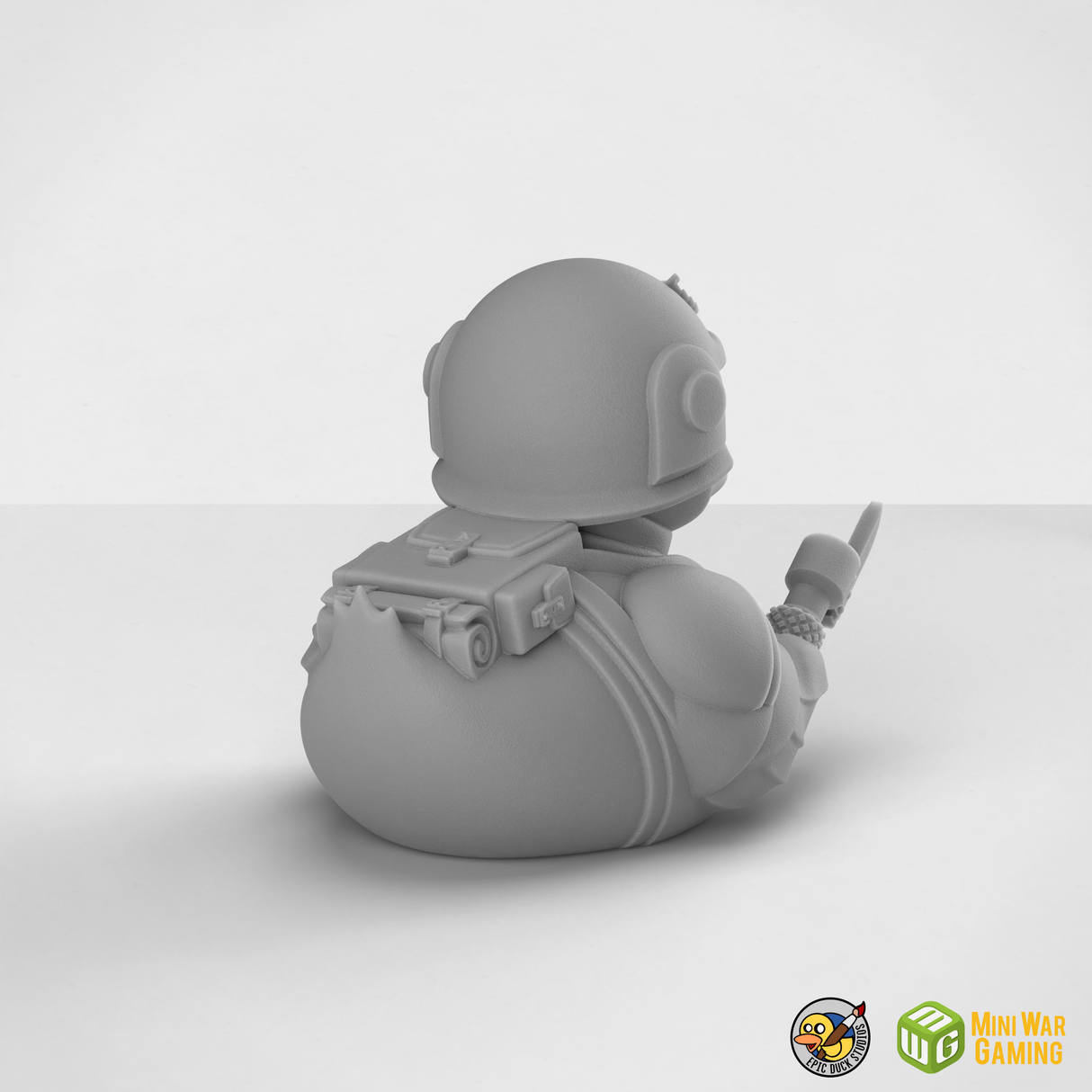 Oversized Scowling Imperial Grunt with Flashlight and Pack