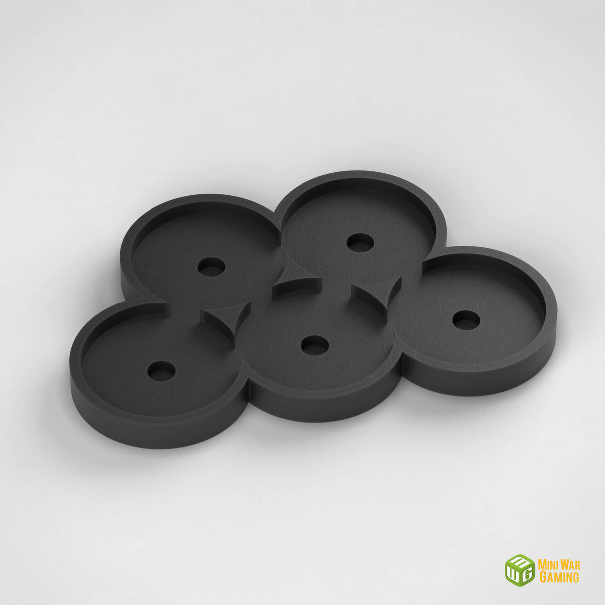 5-Model Round Movement Tray (28mm) with Optional Magnet Slots