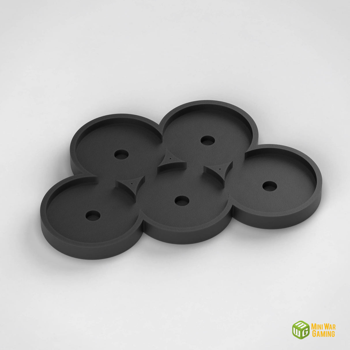 Round Movement Tray - 5x 32mm Bases with Optional Magnet Slots
