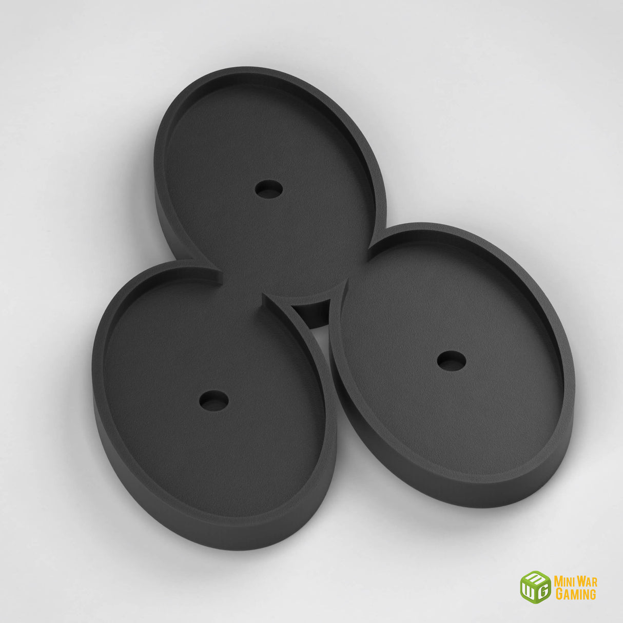 3x Oval Base Movement Tray (60x35mm) - Optional Magnet Slots