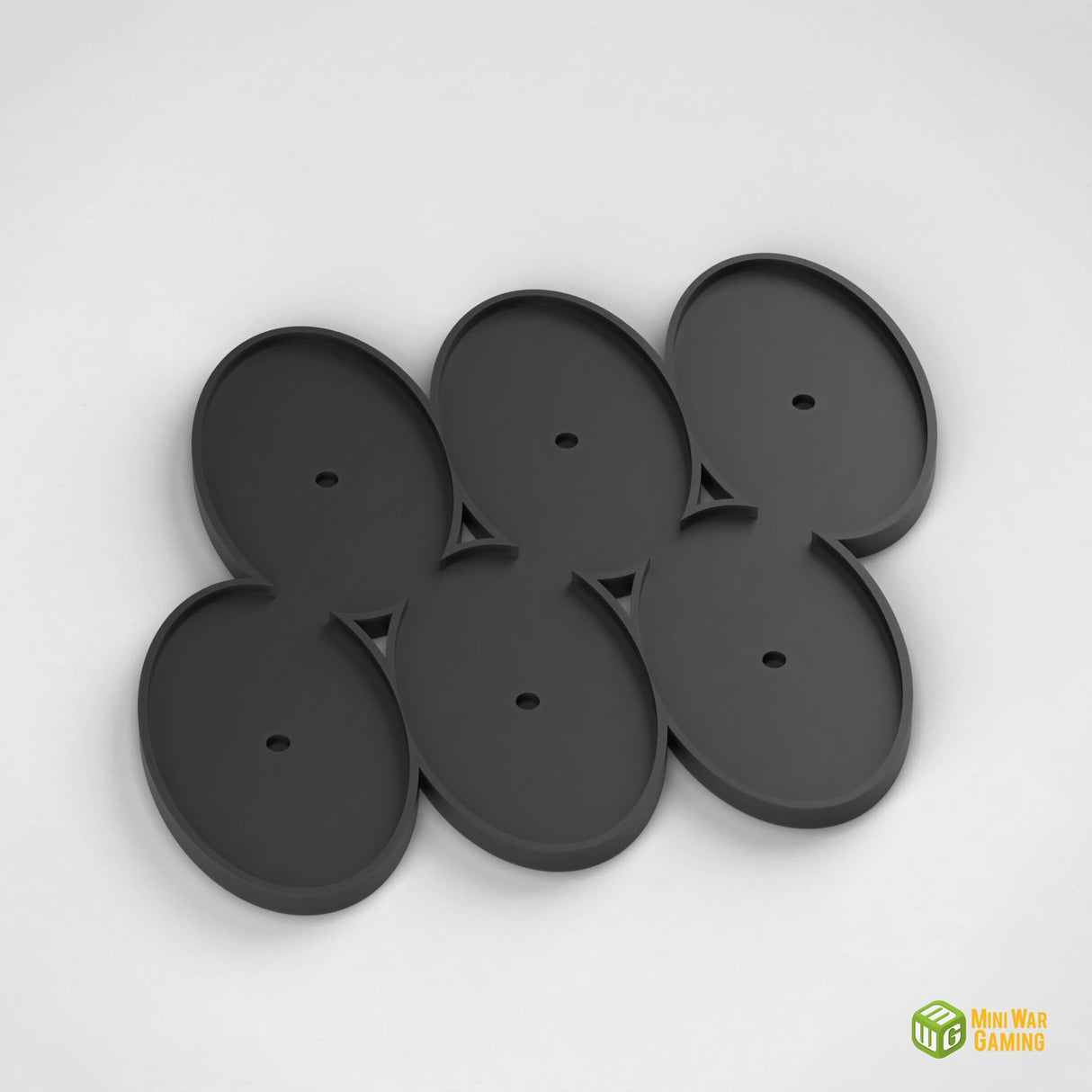 2x3 Oval Movement Tray - 90x52mm Bases (Optional Magnet Slots)