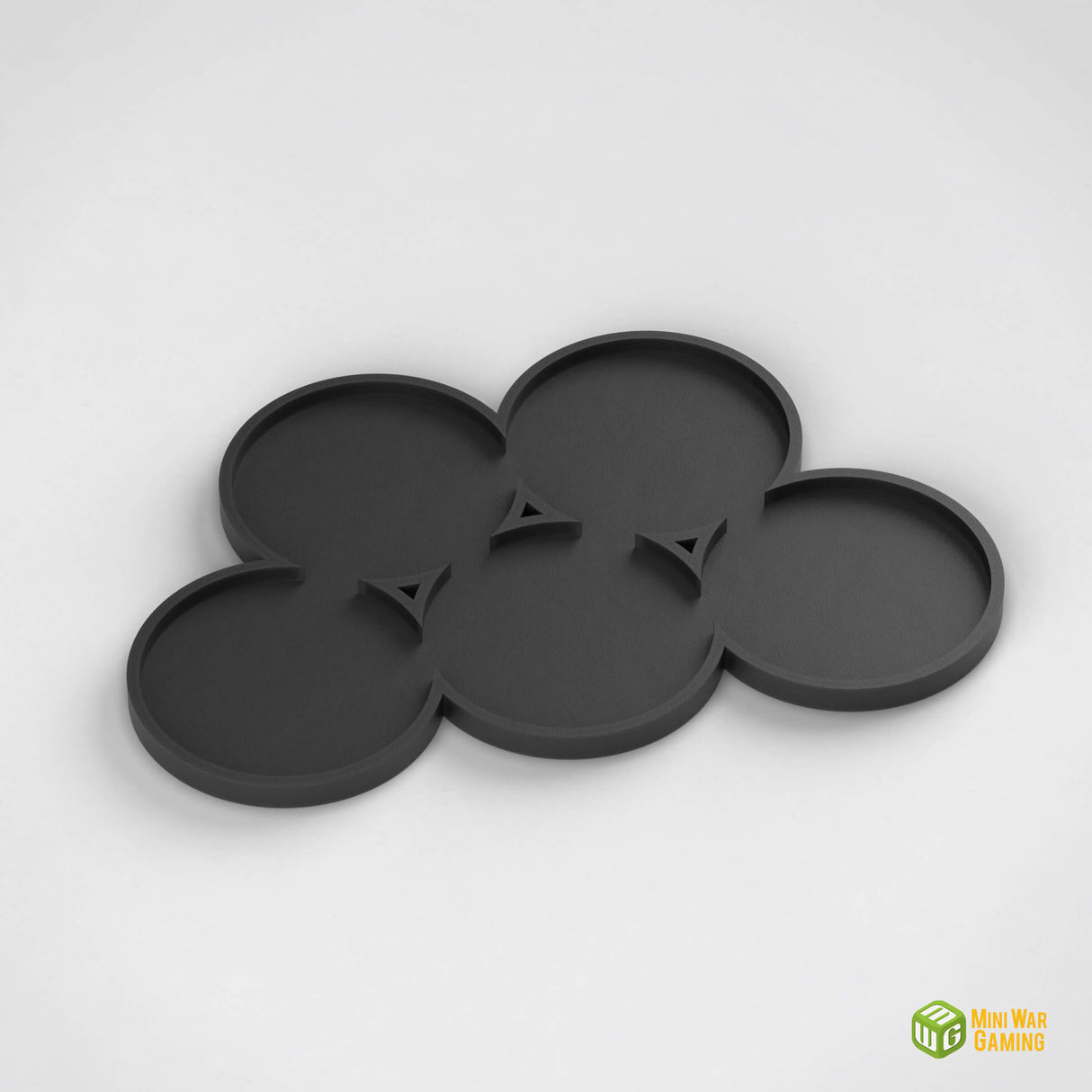 Round Movement Tray - 5x 40mm Bases (Optional Magnet Slots)