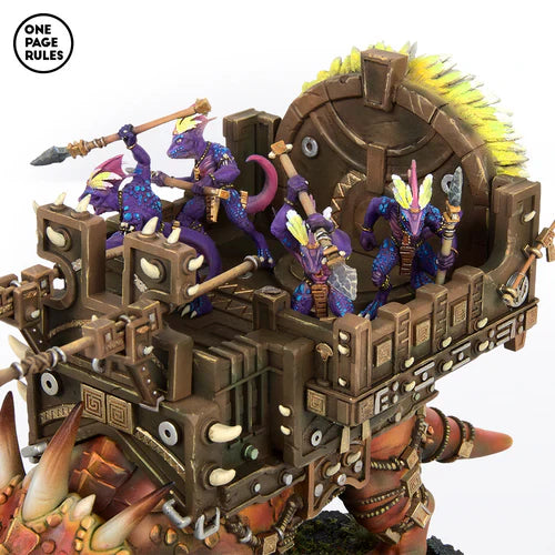 Saurian Rider with Blowpipe on Triceratops Mount