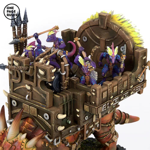 Saurian Bolt Thrower Mounted on Triceratops