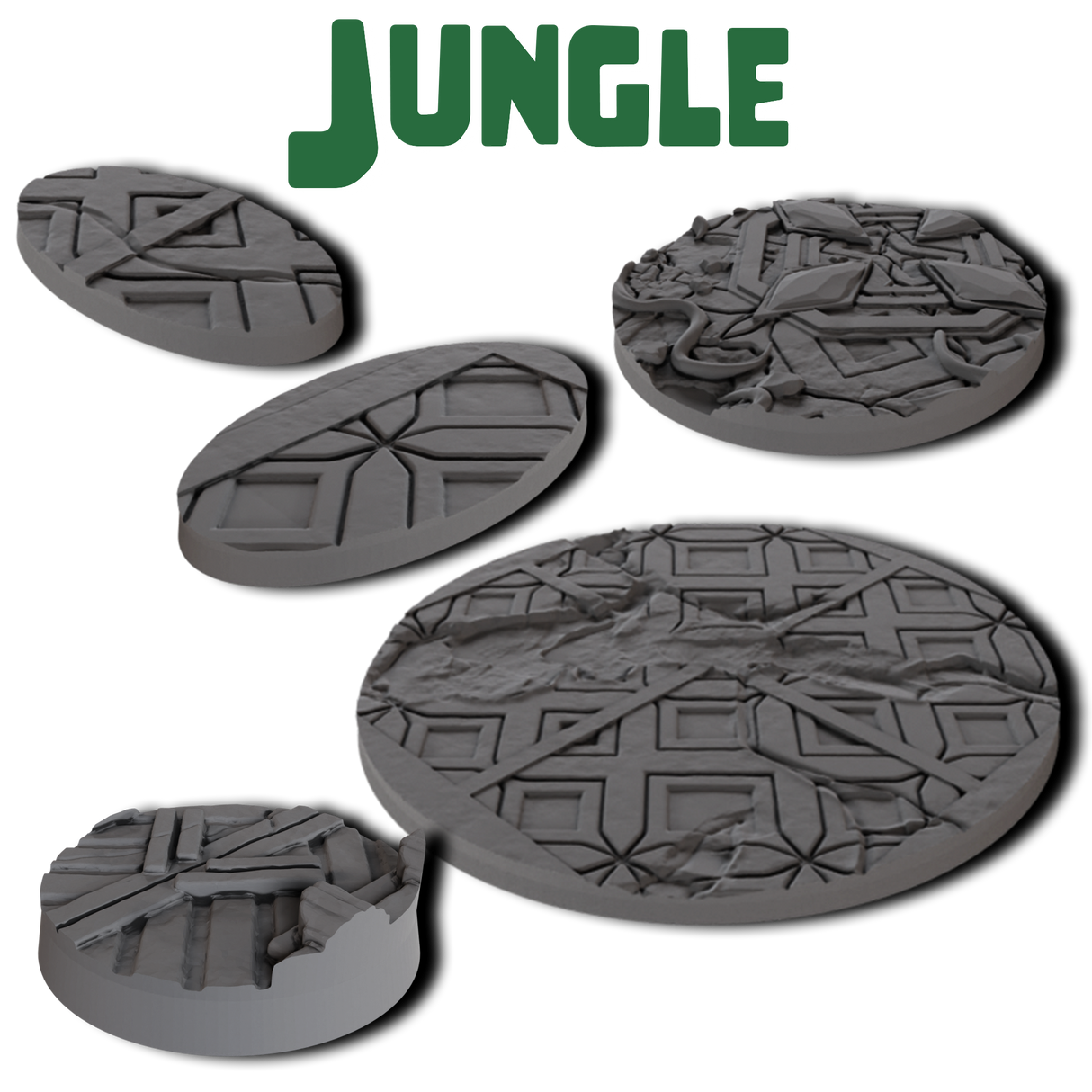 Jungle Round Bases
