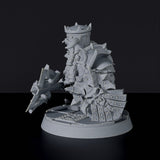 Dedicated set for Bloodfields Corrupted Dwarfs army - fantasy miniature of Corrupted Warriors with axe and shield