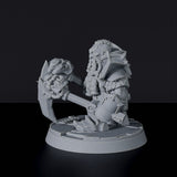 Dedicated set for Bloodfields Corrupted Dwarfs army - fantasy miniature of Corrupted Warriors with axe and shield