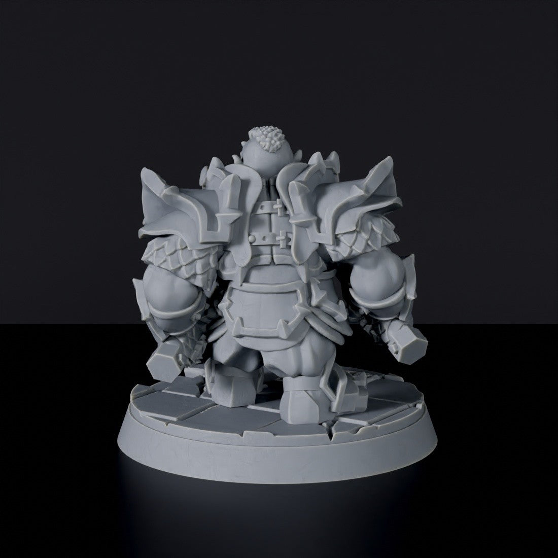 Miniature of dwarves Corrupted Warriors - Corrupted Dwarfs dedicated set for Bloodfields tabletop wargame