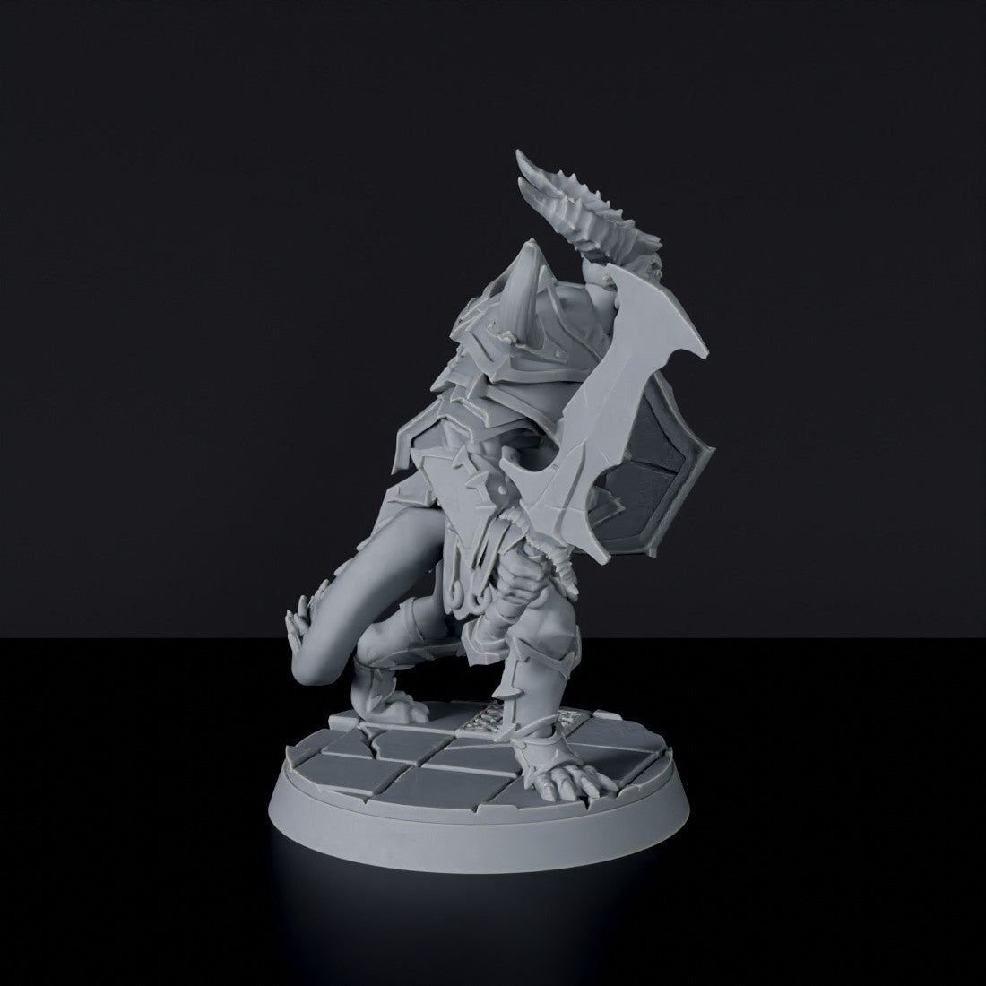 Fantasy miniature of demons warrior Demon Guards for Bloodfields tabletop RPG game