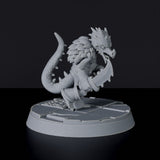 Fantasy miniatures of dragonborns Dragonlings with sword, axe and morningstar - dedicated set to Vile Dragonborn army