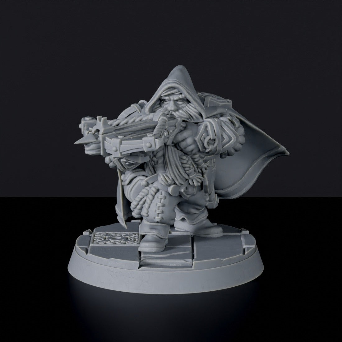 Miniature of Dwarf Ranger with crossbow - set for Bloodfields Metalbeard Dwarfs army