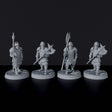 Fantasy miniatures of knights Halabardiers warriors with halberds and armor - dedicated set to army for Bloodfields