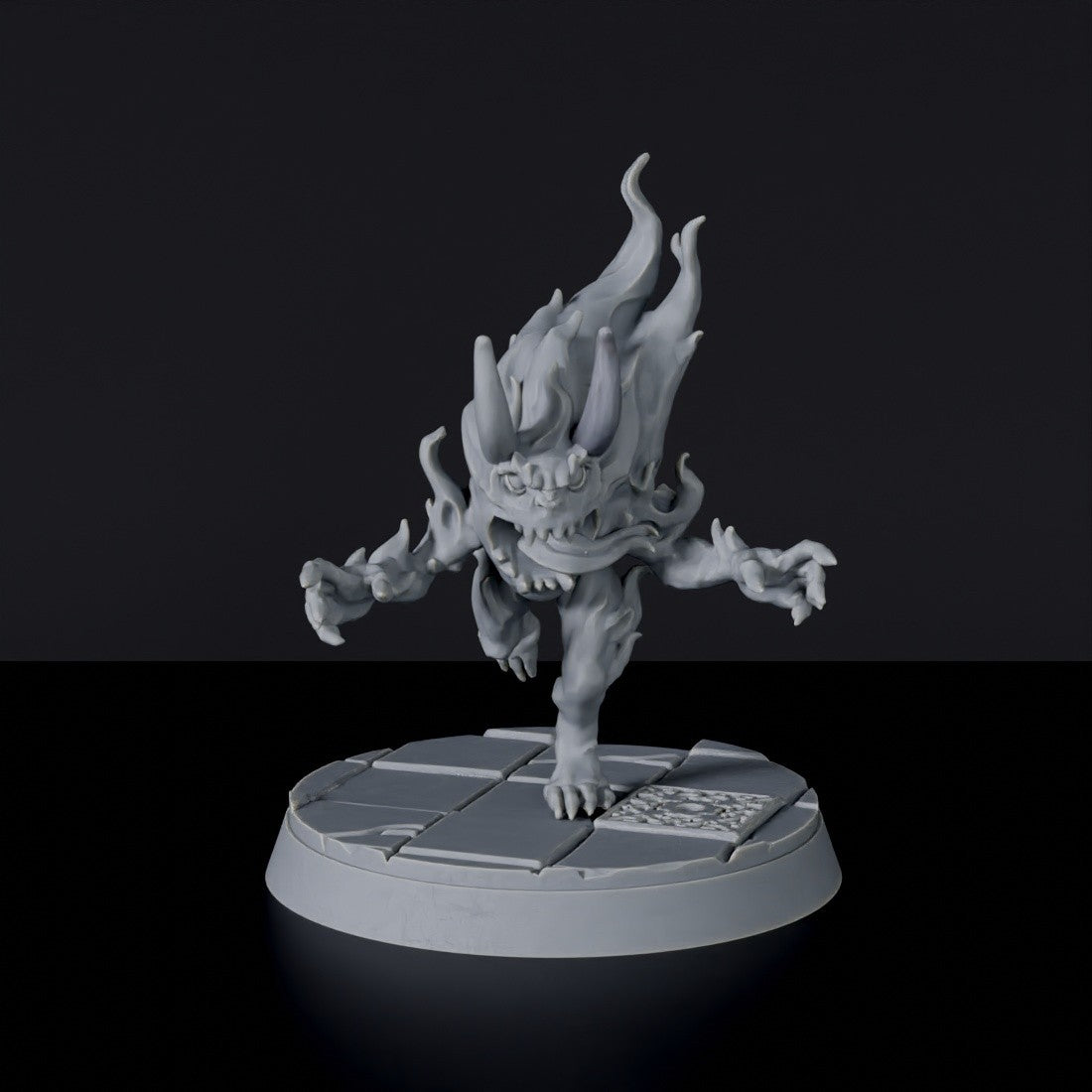 Miniature of elemental Mara'Kar - Cult of Flame dedicated set for Bloodfields tabletop wargame