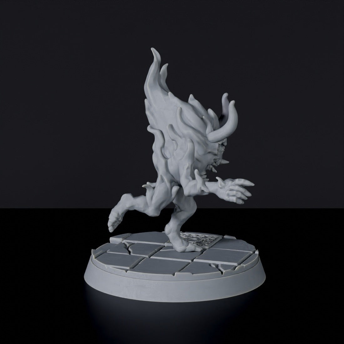 Fantasy miniature of elemental Mara'Kar for Bloodfields tabletop RPG game