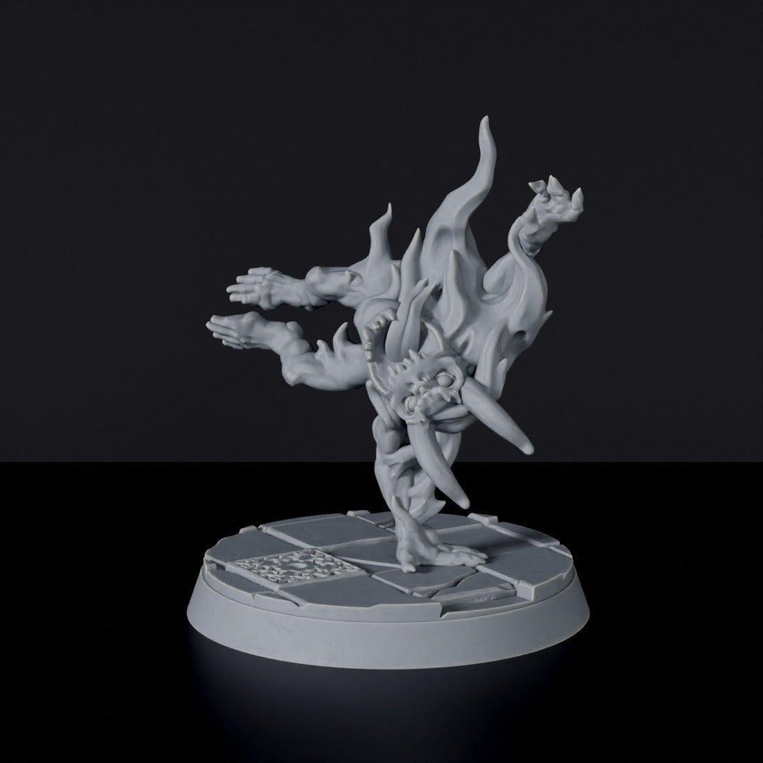 Miniature of elemental Mara'Kar - Cult of Flame dedicated set for Bloodfields tabletop wargame