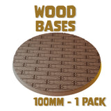 100mm Wood Round Base (Set of 1)