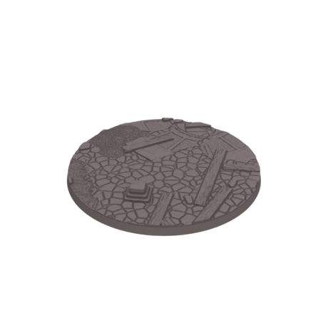 100mm Cobblestone Ruins Round Base (Set of 1)