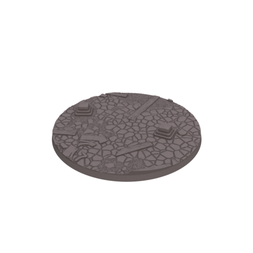 100mm Cobblestone Ruins Round Base (Set of 1)