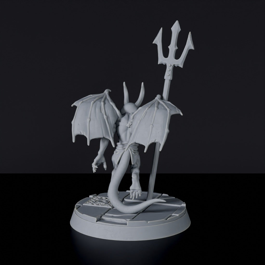 Fantasy miniatures of demon fighters Menacing Imps with trident - Bloodfields tabletop RPG game