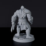 Fantasy miniatures of Orc Grunts warriors with axes for Blackland Orcs army dedicated to Bloodfields RPG game