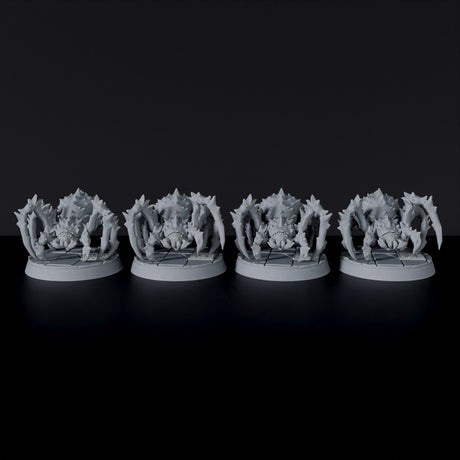 Fantasy miniatures of beast Spiderlings - dedicated set to Everdark Elves army for Bloodfields