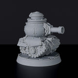 Fantasy miniature of gnomes XVP-100 Tanks warmachines for Bloodfields tabletop RPG game