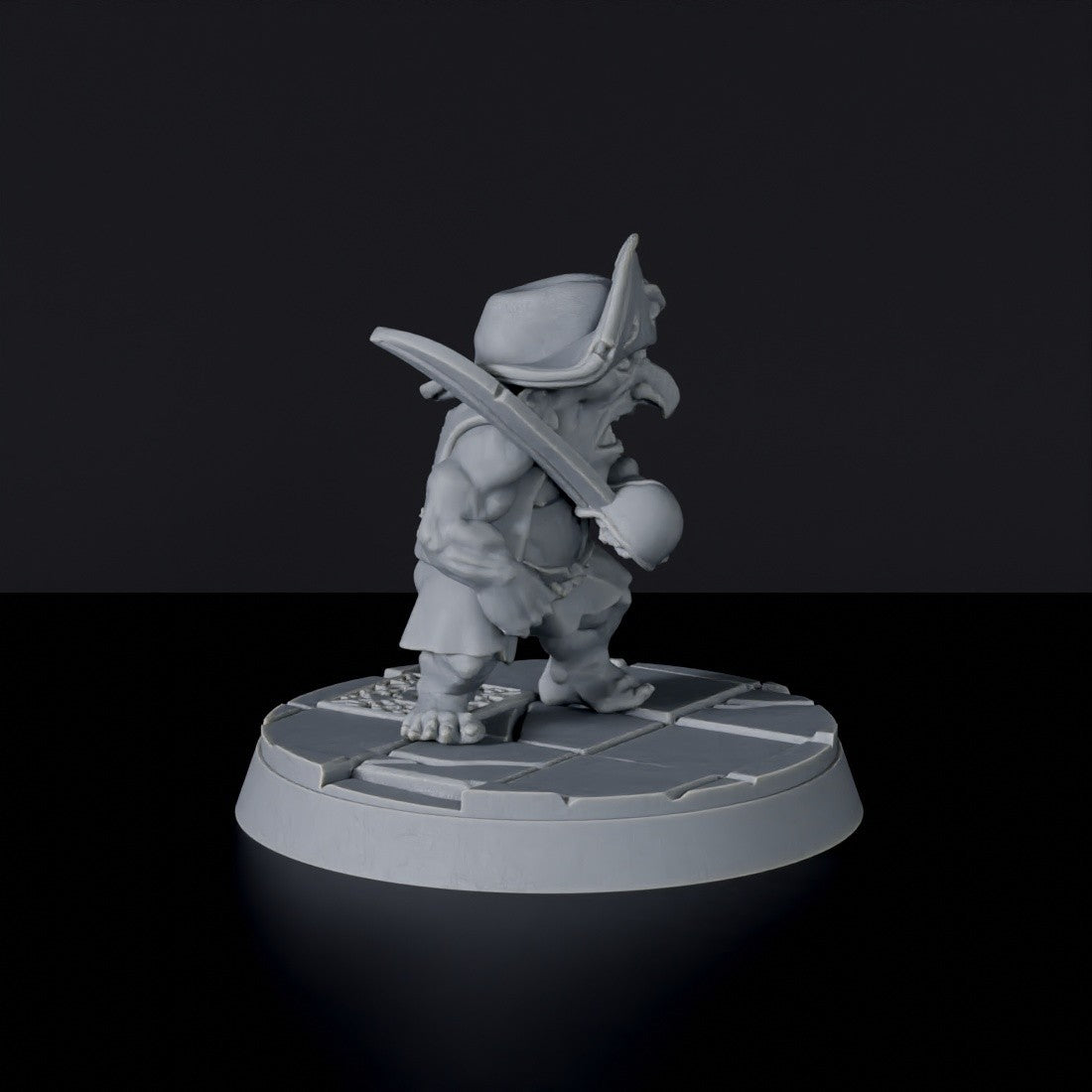 Fantasy miniatures of pirate Deck Goblins with sword and hat - dedicated set to army for Bloodfields tabletop RPG game