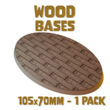 105x70mm Wood Round Base (Set of 1)