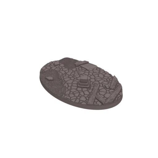 105x70mm Cobblestone Ruins Round Base (Set of 1)