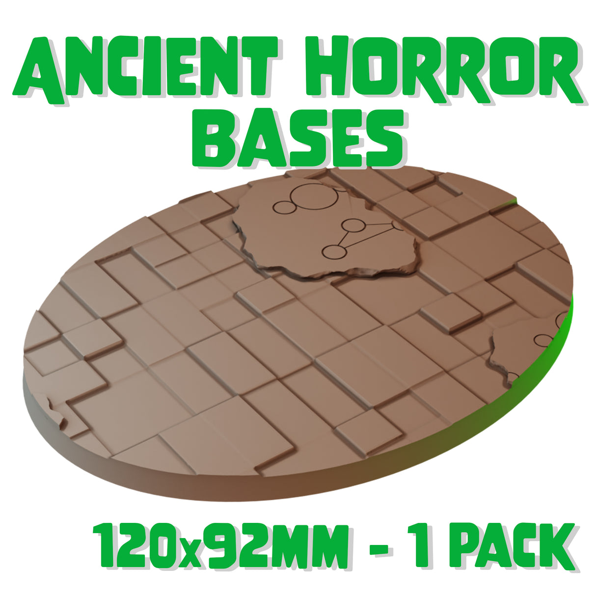 120x92mm Ancient Horror Round Base (Set of 1)