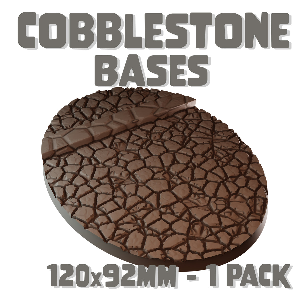 120x92mm Cobblestone Round Base (Set of 1)