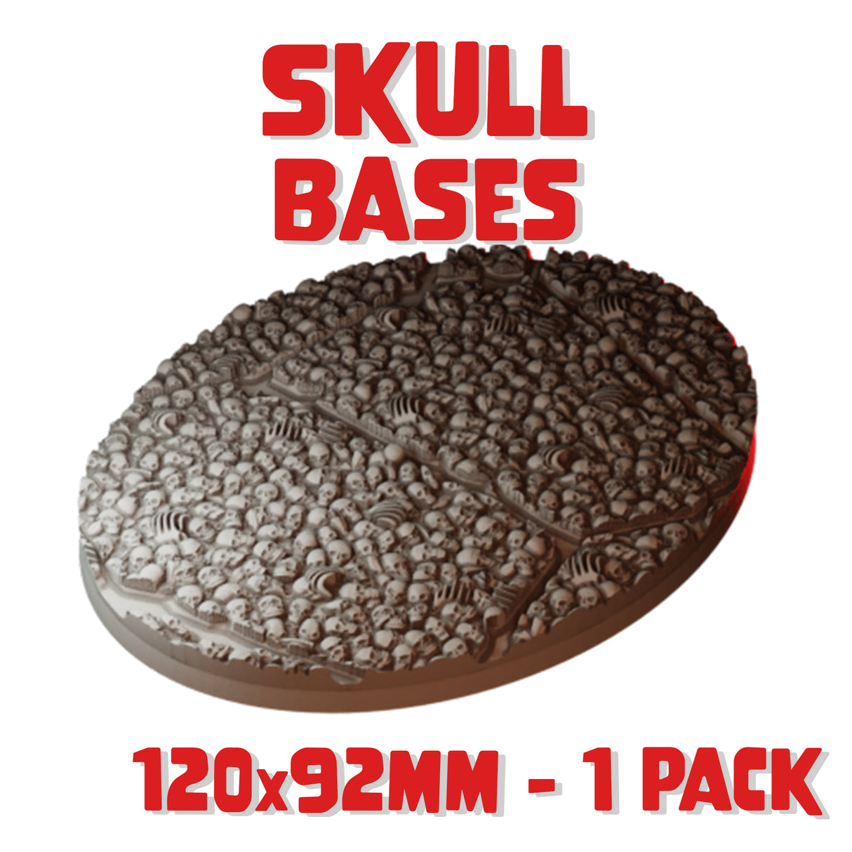 120x92mm Skull Round Base (Set of 1)