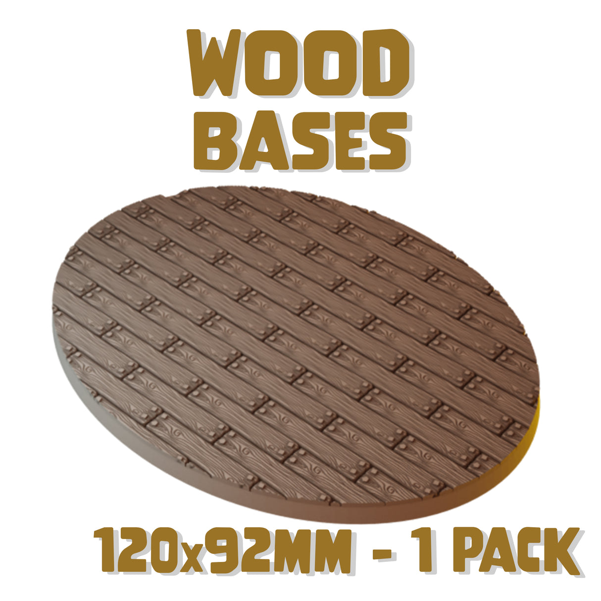 120x92mm Wood Round Base (Set of 1)