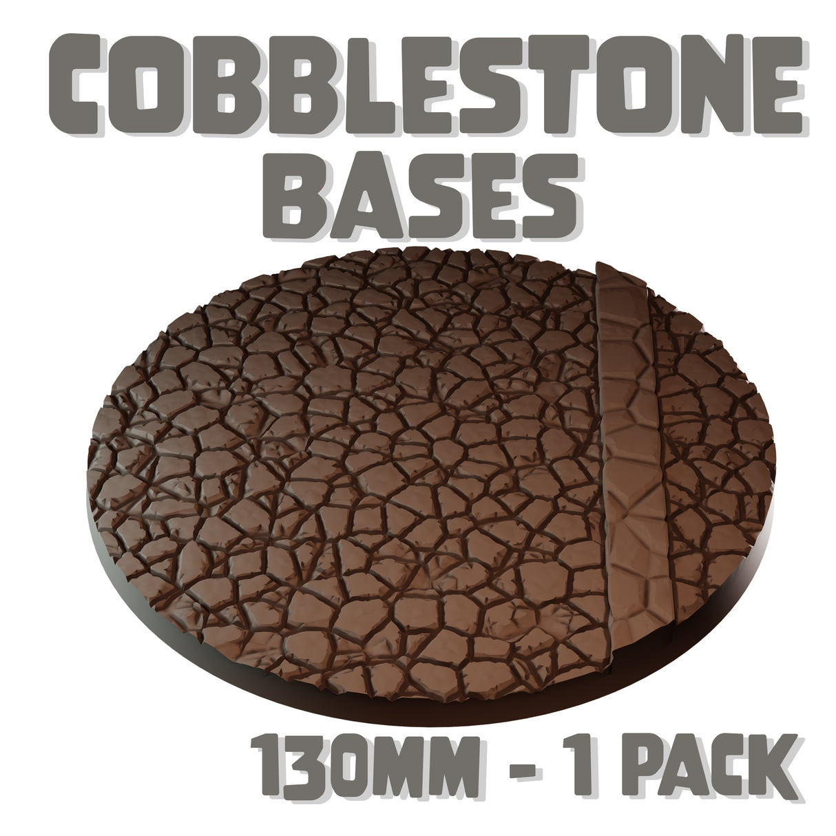 130mm Cobblestone Round Base (Set of 1)