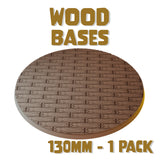 130mm Wood Round Base (Set of 1)