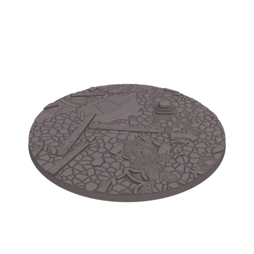 130mm Cobblestone Ruins Round Base (Set of 1)