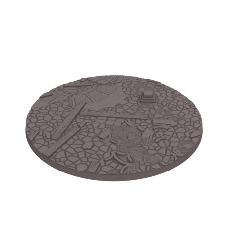 130mm Cobblestone Ruins Round Base (Set of 1)