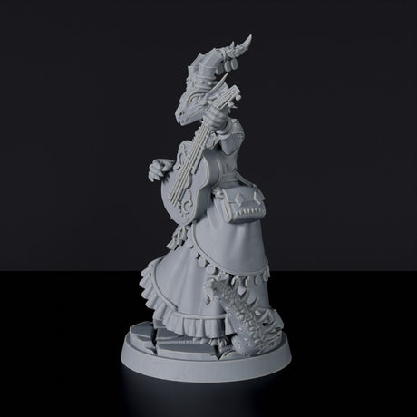 Miniature of Dragonborn Female Bard - dedicated set for fantasy tabletop roleplaying games and collectors