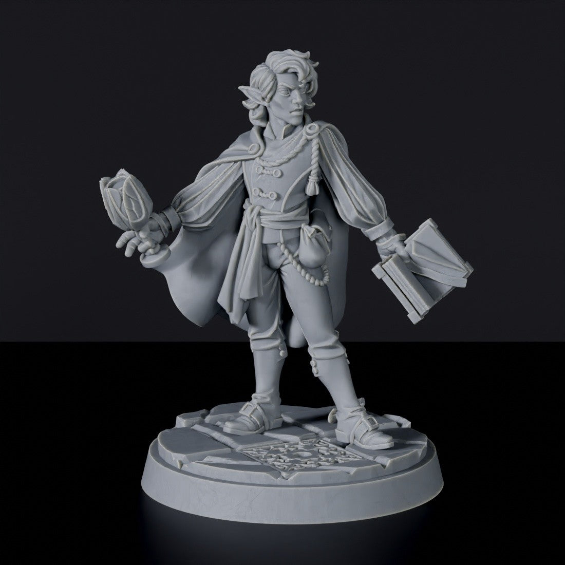 Elf Male Aristocrat with Book and Chalice